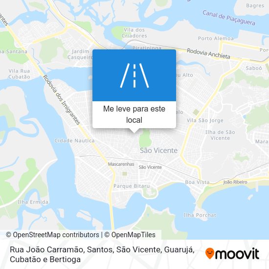 Rua João Carramão mapa