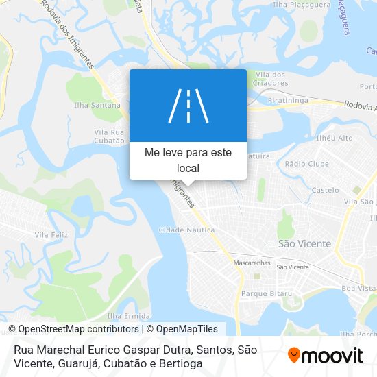 Rua Marechal Eurico Gaspar Dutra mapa