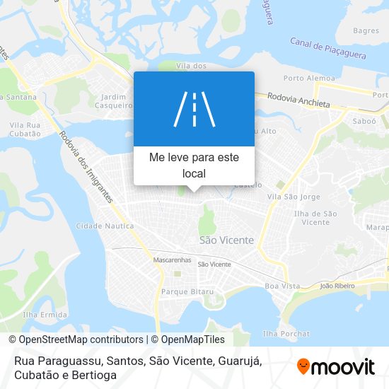 Rua Paraguassu mapa