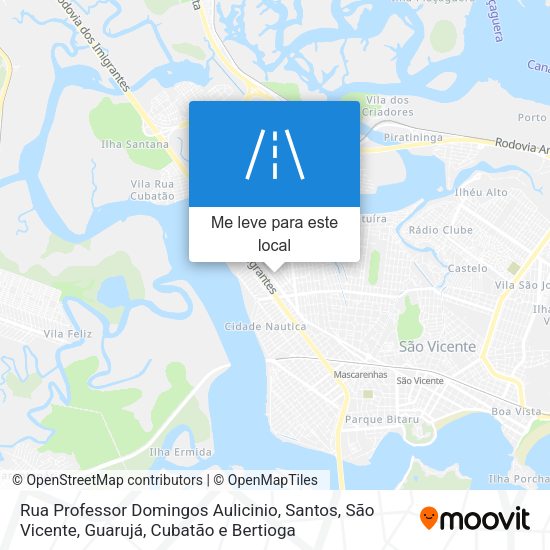Rua Professor Domingos Aulicinio mapa