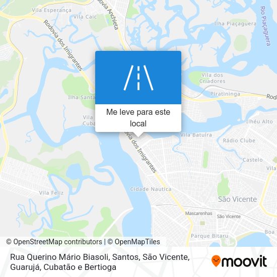 Rua Querino Mário Biasoli mapa