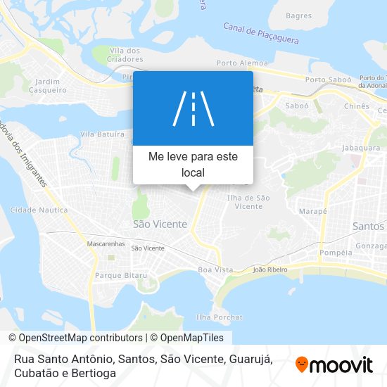 Rua Santo Antônio mapa