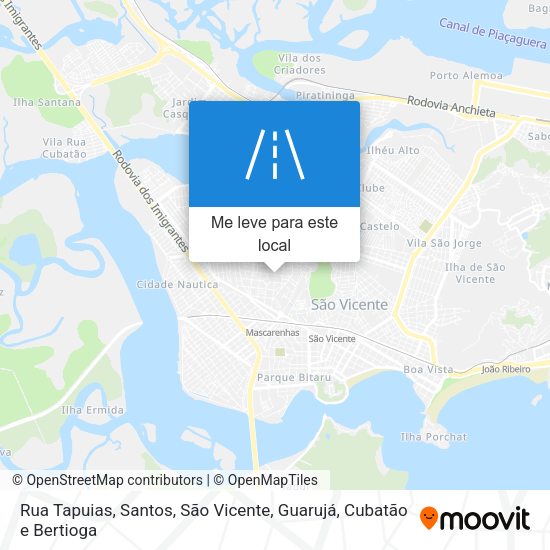 Rua Tapuias mapa