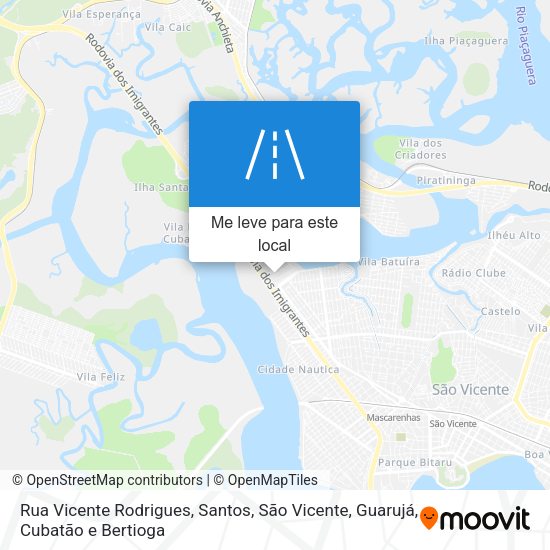 Rua Vicente Rodrigues mapa
