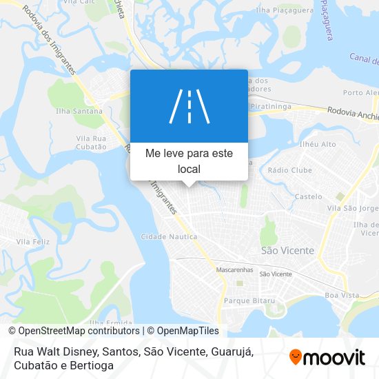 Rua Walt Disney mapa