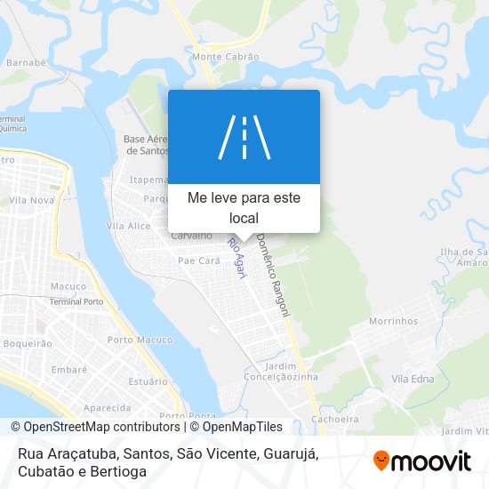 Rua Araçatuba mapa