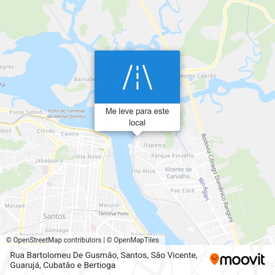 Rua Bartolomeu De Gusmão mapa