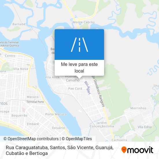 Rua Caraguatatuba mapa