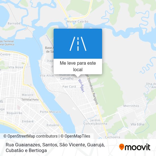 Rua Guaianazes mapa