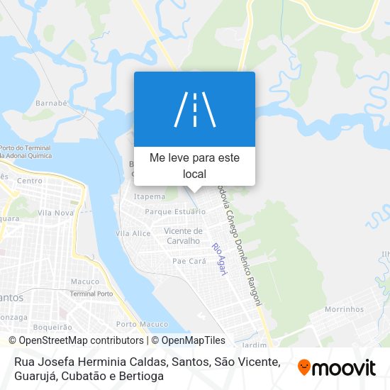 Rua Josefa Herminia Caldas mapa