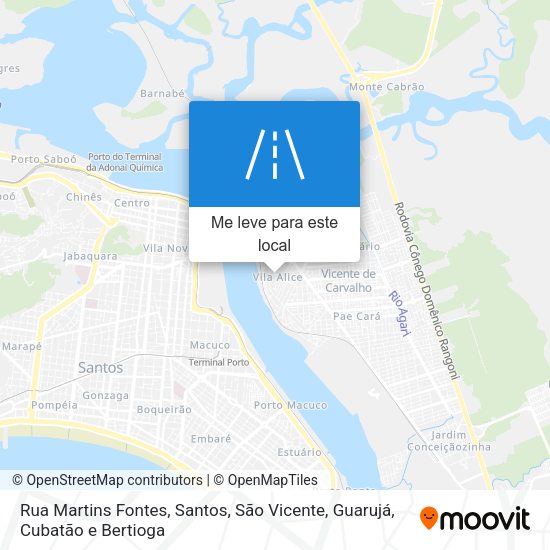 Rua Martins Fontes mapa