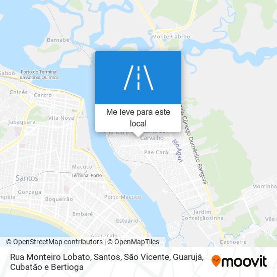 Rua Monteiro Lobato mapa