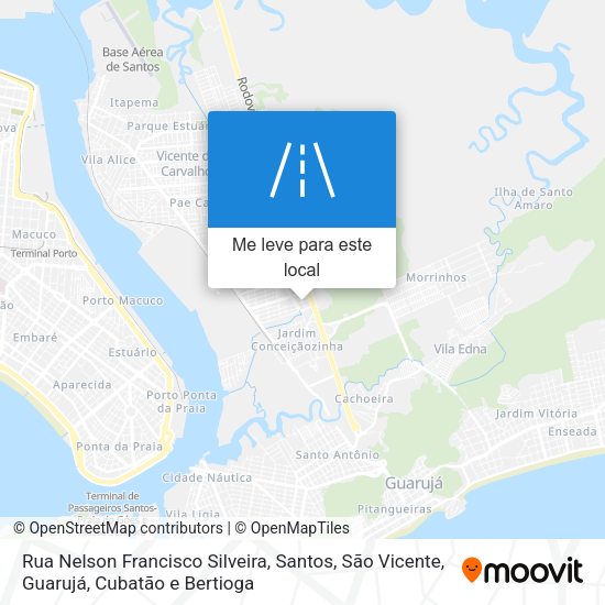 Rua Nelson Francisco Silveira mapa