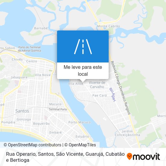 Rua Operario mapa