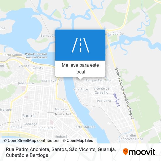Rua Padre Anchieta mapa