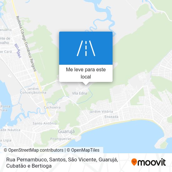 Rua Pernambuco mapa