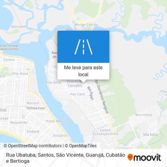 Rua Ubatuba mapa