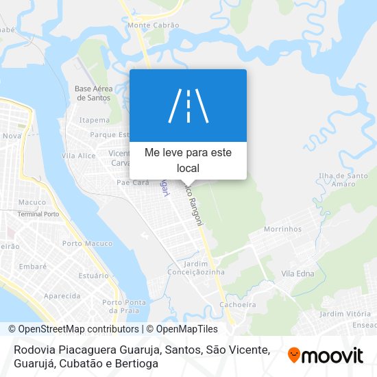 Rodovia Piacaguera Guaruja mapa