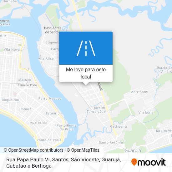 Rua Papa Paulo VI mapa