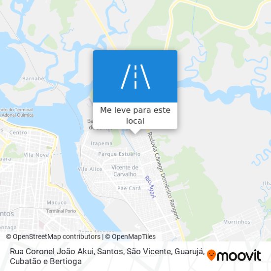 Rua Coronel João Akui mapa