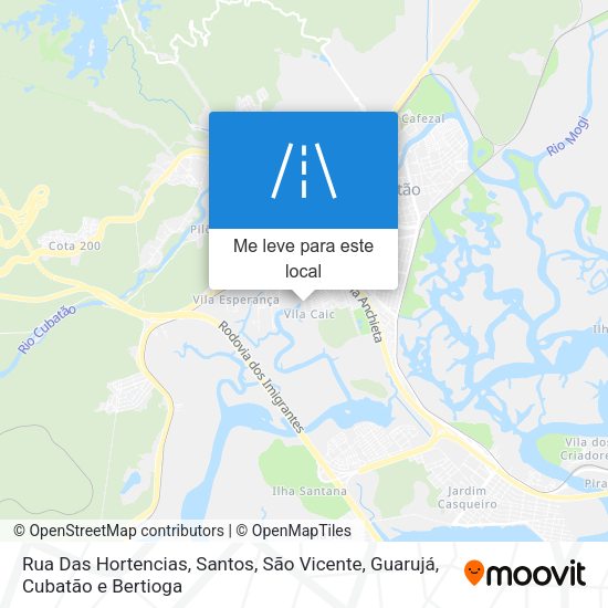 Rua Das Hortencias mapa