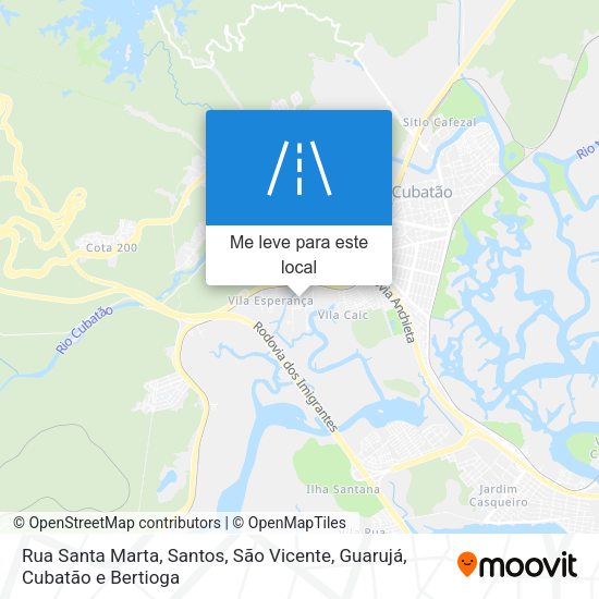 Rua Santa Marta mapa