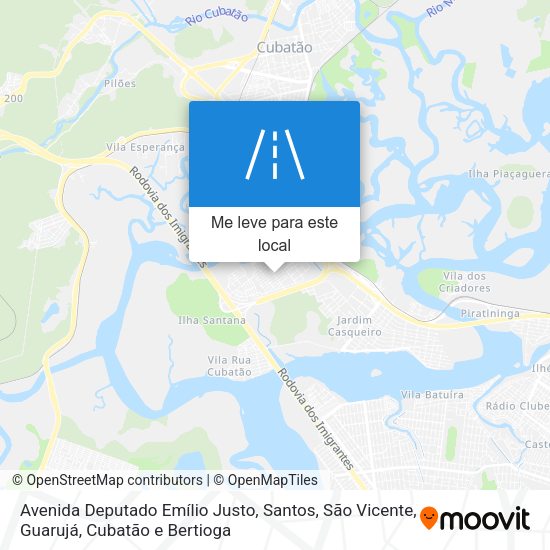 Avenida Deputado Emílio Justo mapa
