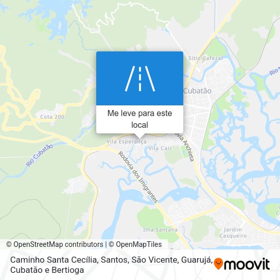 Caminho Santa Cecília mapa