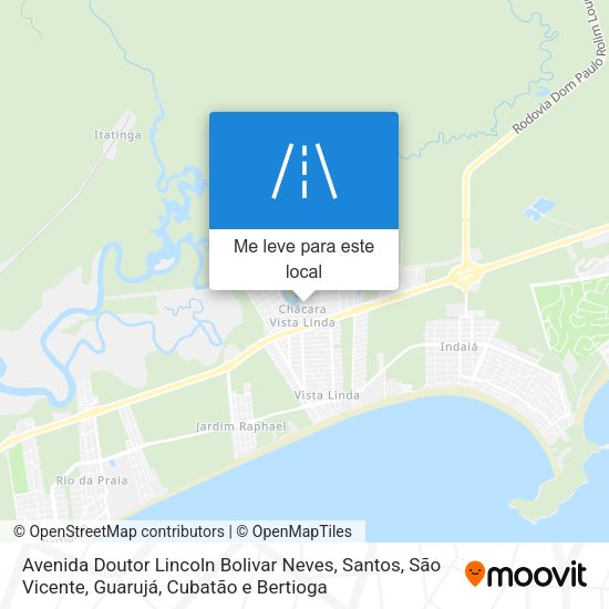 Avenida Doutor Lincoln Bolivar Neves mapa