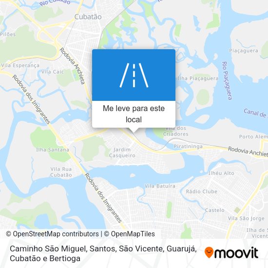 Caminho São Miguel mapa