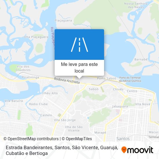 Estrada Bandeirantes mapa
