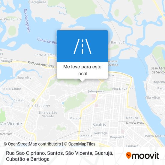 Rua Sao Cipriano mapa