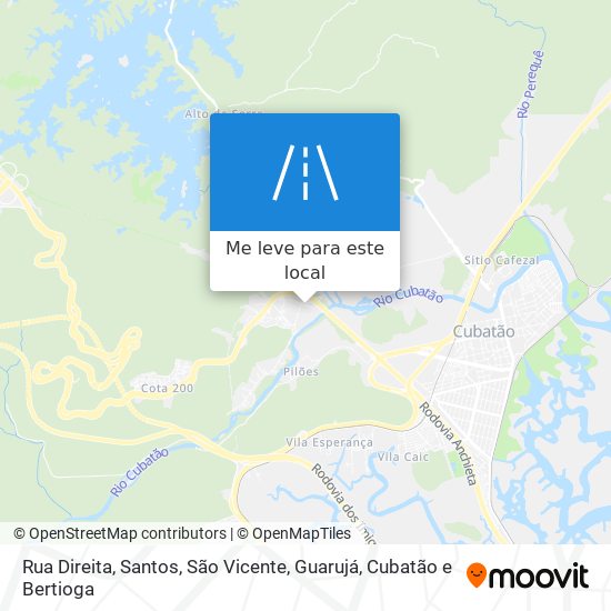 Rua Direita mapa