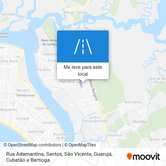 Rua Adamantina mapa