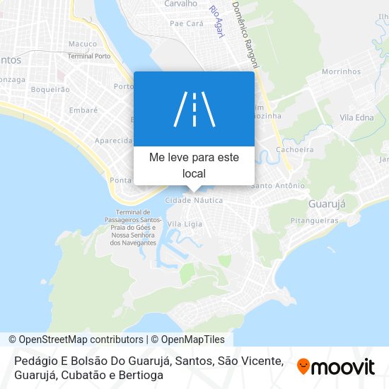 Pedágio E Bolsão Do Guarujá mapa