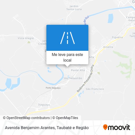 Avenida Benjamim Arantes mapa
