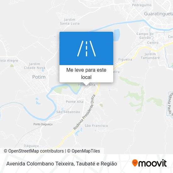 Avenida Colombano Teixeira mapa
