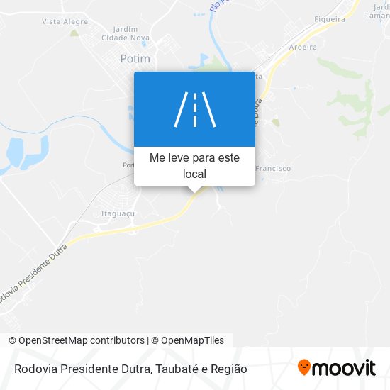 Rodovia Presidente Dutra mapa