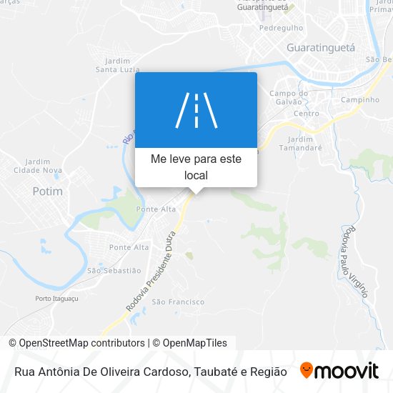 Rua Antônia De Oliveira Cardoso mapa