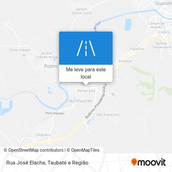 Rua José Elache mapa