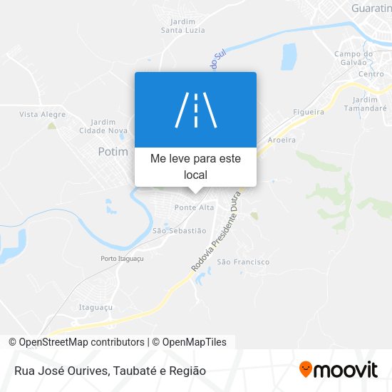 Rua José Ourives mapa