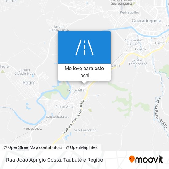 Rua João Aprígio Costa mapa