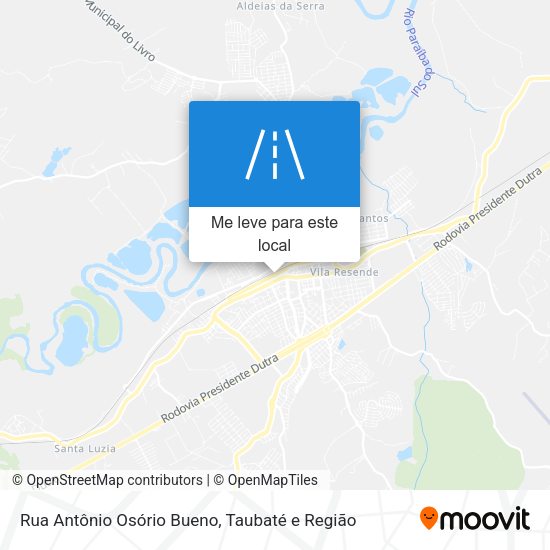 Rua Antônio Osório Bueno mapa
