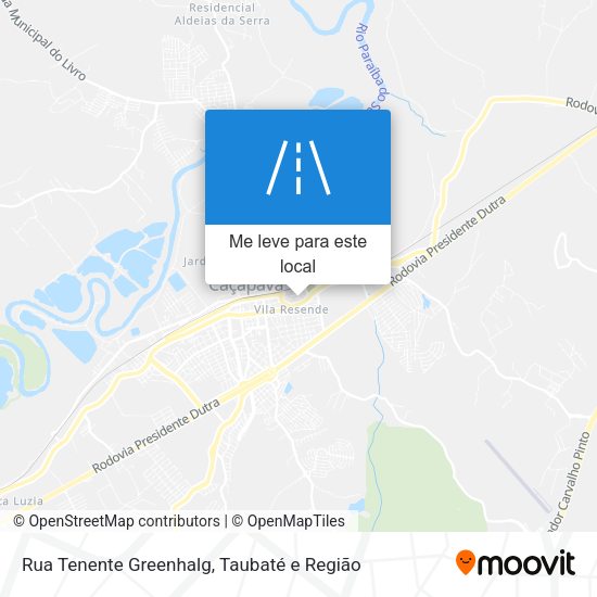 Rua Tenente Greenhalg mapa