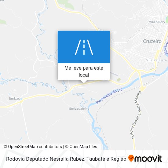 Rodovia Deputado Nesralla Rubez mapa