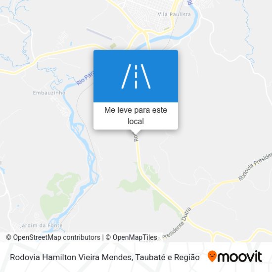 Rodovia Hamilton Vieira Mendes mapa