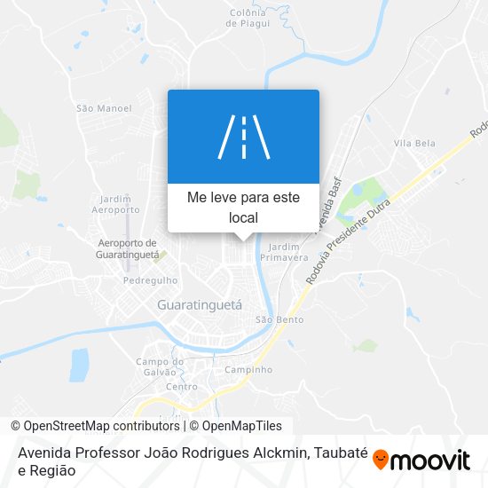 Avenida Professor João Rodrigues Alckmin mapa