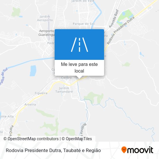 Rodovia Presidente Dutra mapa
