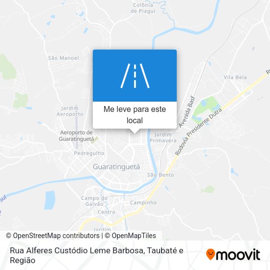 Rua Alferes Custódio Leme Barbosa mapa