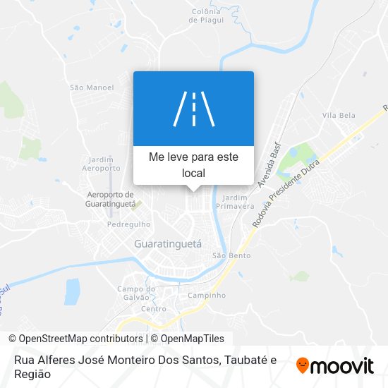 Rua Alferes José Monteiro Dos Santos mapa